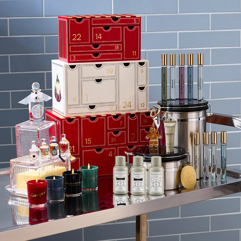  Penhaligon's潘海利根烘焙師的歡樂多寶盒節日倒數日曆內容物。