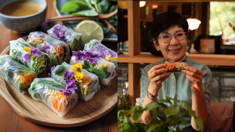 粉紅宴會畫龍點睛重點為是可食花藝搭配花春捲手創的製作,分享愛與關懷給到身邊夥伴。 粉紅宴會畫龍點睛重點為是可食花藝搭配花春捲手創的製作,分享愛與關懷給到身邊夥伴。