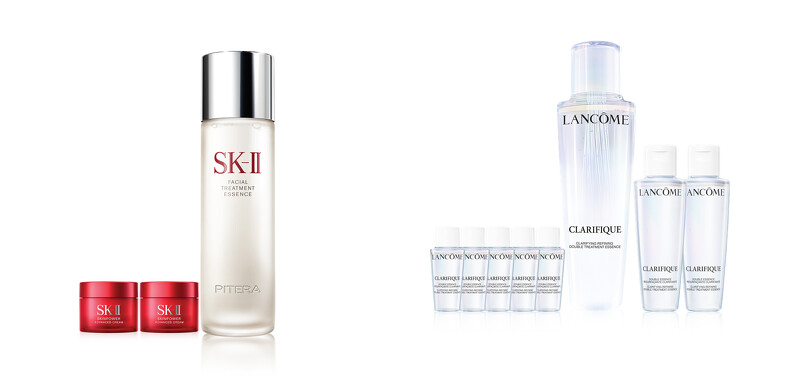 SK-II 青春露330ml/光蘊臻采煥亮精華75ml/致臻肌活能量活膚霜100g，卡友價 NT8,091/NT8,991/NT6,291 (高雄左營店) ；LANCÔME NO.1極光水發燒組，特價NT3,555、 價值NT7,900(高雄左營店11/10限定限量)。
