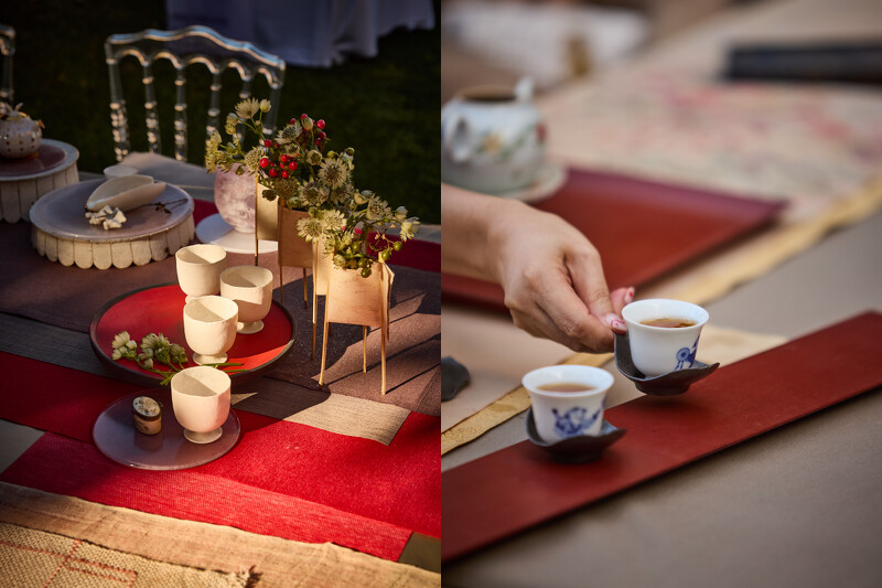 活動現場設有茶席。 活動現場設有茶席。