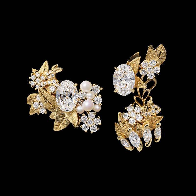 Diorama Forêt Blanche鑽石耳環