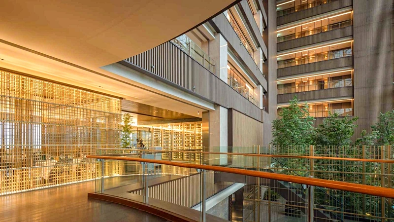 挑高大廳打造自然生態花園 挑高大廳打造自然生態花園