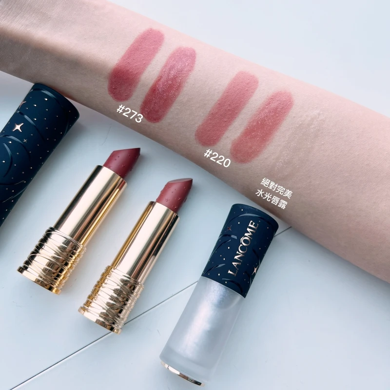 蘭蔻絕對完美柔霧唇膏2024聖誕限量版#220、#273、絕對完美水光唇露2024聖誕限量版手部試色。 蘭蔻絕對完美柔霧唇膏2024聖誕限量版#220、#273、絕對完美水光唇露2024聖誕限量版手部試色。