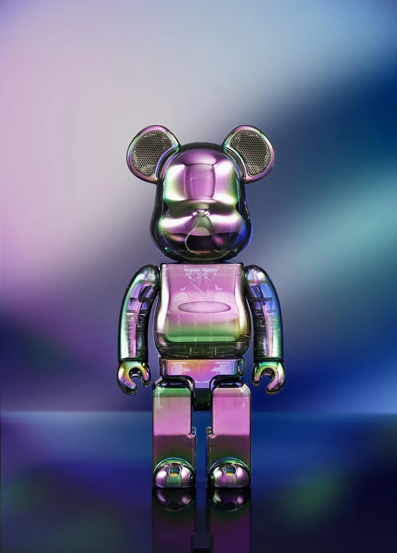  BE@RBRICK Audio 400％ 藍牙音響_透黑炫彩極光｜2024誠品禮物節