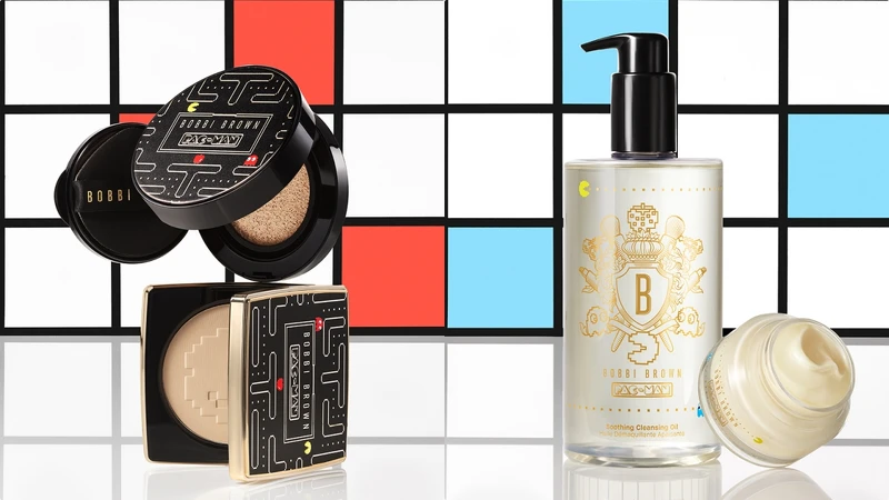 Bobbi Brown芭比波朗冬蟲夏草精華氣墊粉餅PAC-MAN版，NT2,800。超輕水感茉莉淨妝油 PAC-MAN版，NT3,400。維他命完美乳霜PAC-MAN版，NT2,600