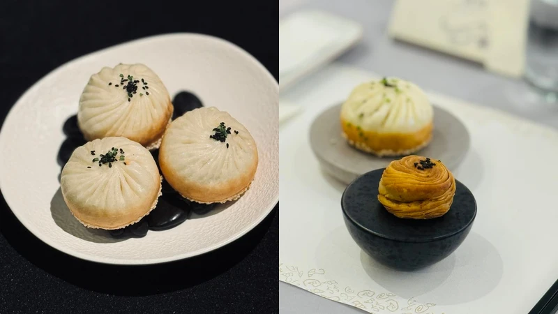 麻婆豆腐海參煎包、香煎牛肉焦餅 麻婆豆腐海參煎包、香煎牛肉焦餅