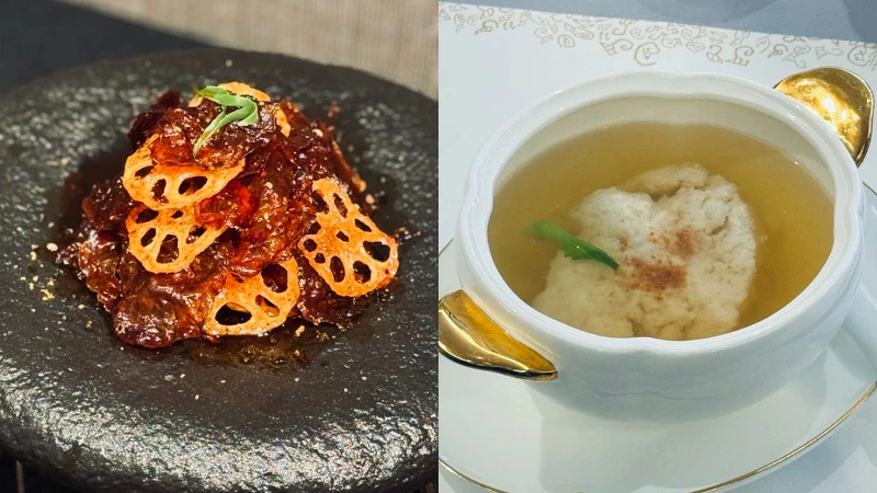 陳皮燈影牛肉、清湯仔雞豆花 陳皮燈影牛肉、清湯仔雞豆花