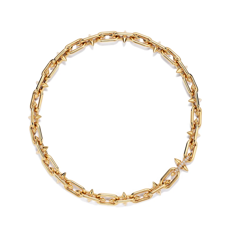 Tiffany Titan by Pharrell Williams 系列_黃 K 金鑲鑽項鍊 約 NT$ 1,290,000