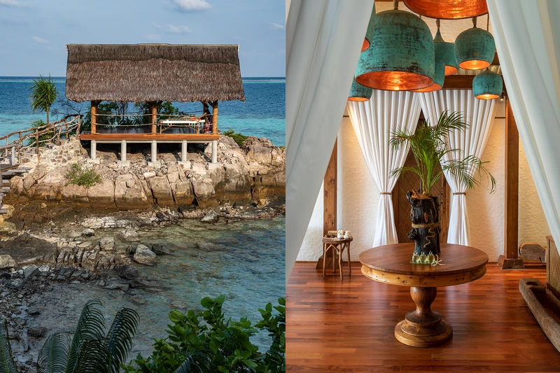 島上有不同空間風格的 Spa 設施。 島上有不同空間風格的 Spa 設施。