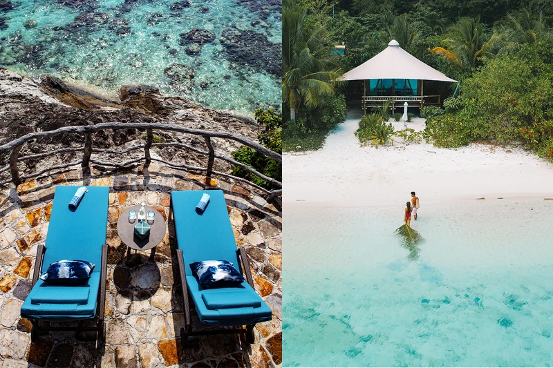 有海邊 Villa,也有水上小屋的客房。 有海邊 Villa,也有水上小屋的客房。