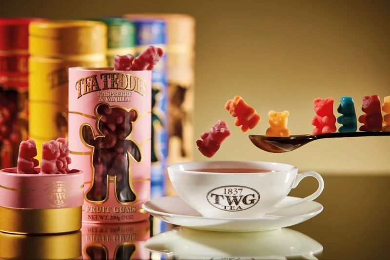 創新商品「茶香泰迪」結合頂級茶葉與鮮甜水果軟糖。
