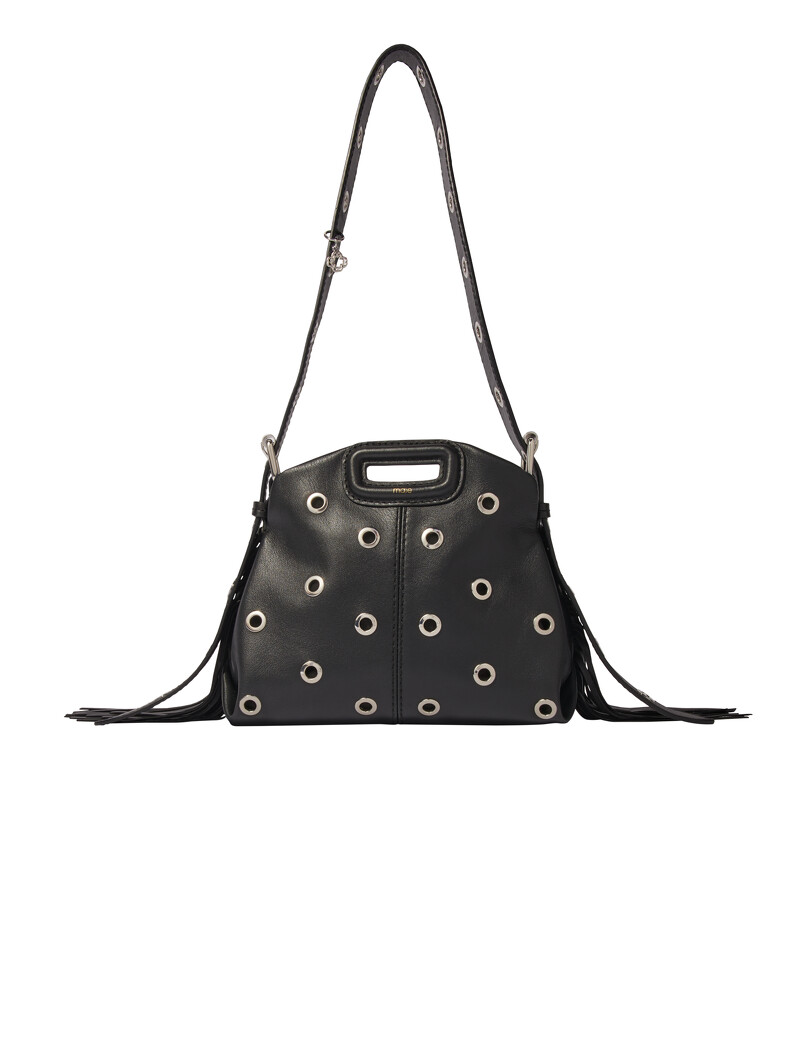 Maje Miss M mini 孔洞皮革包,NT14,690。 Maje Miss M mini 孔洞皮革包,NT14,690。