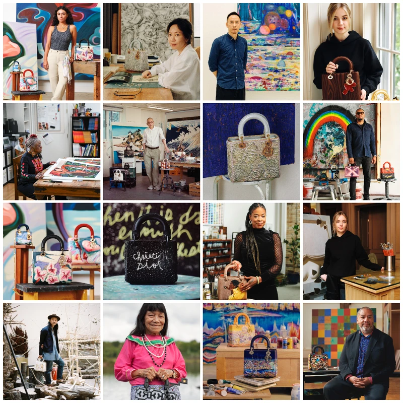 DIOR LADY ART #9 藝術家限量系列攜手世界各地優秀的藝術家打造獨一無二的包款藝術品。