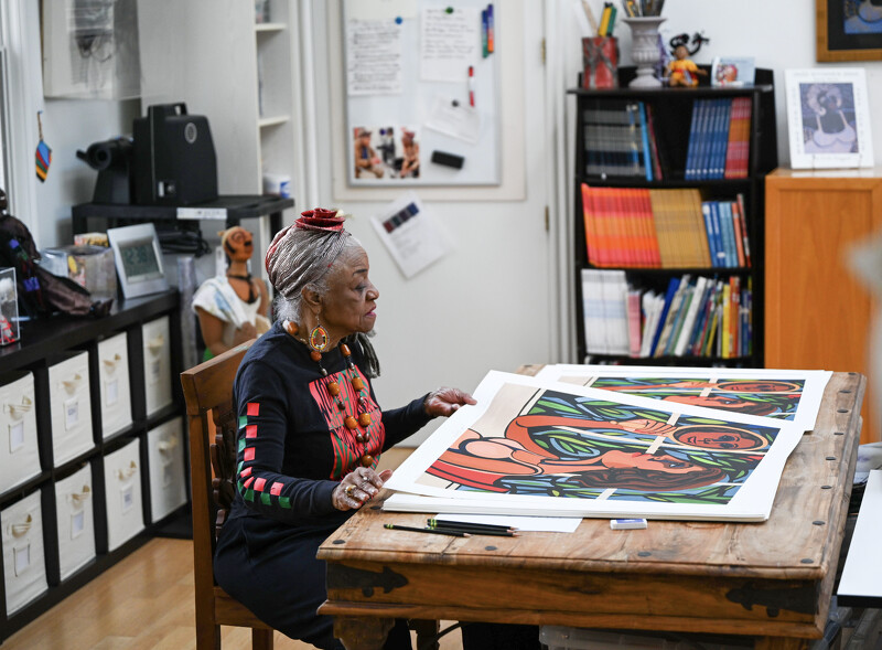 FAITH RINGGOLD © 2024 Faith Ringgold, Courtesy of Brad Matthews。