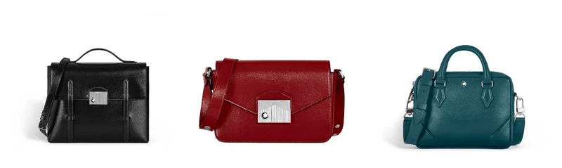 MONTBLANC大師傑作系列公事包(NT$64,300)、信差包(NT$56,700)、迷你公文包(NT$49,200)