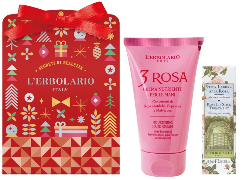 L'ERBOLARIO蕾莉歐瑰蜜護手潤唇組，NT650