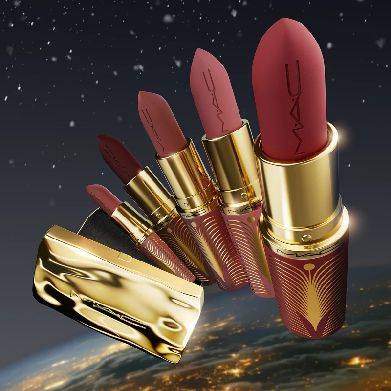 M.A.C金緻聖誕系列5色唇膏組，NT3,000