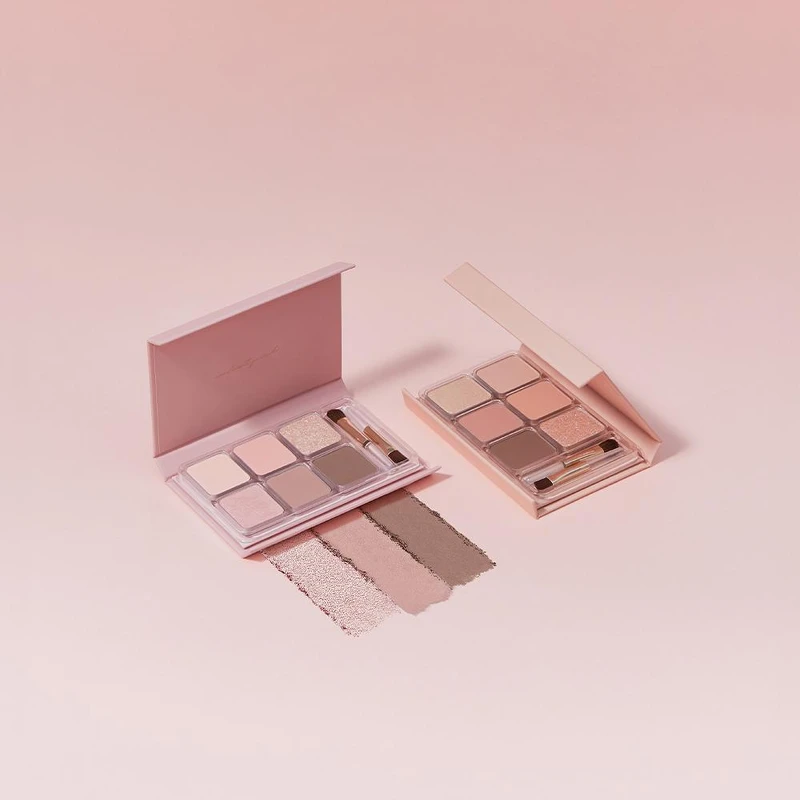 heme六色眼影盤(#絨粉、#杏桔),NT360 heme六色眼影盤(#絨粉、#杏桔),NT360