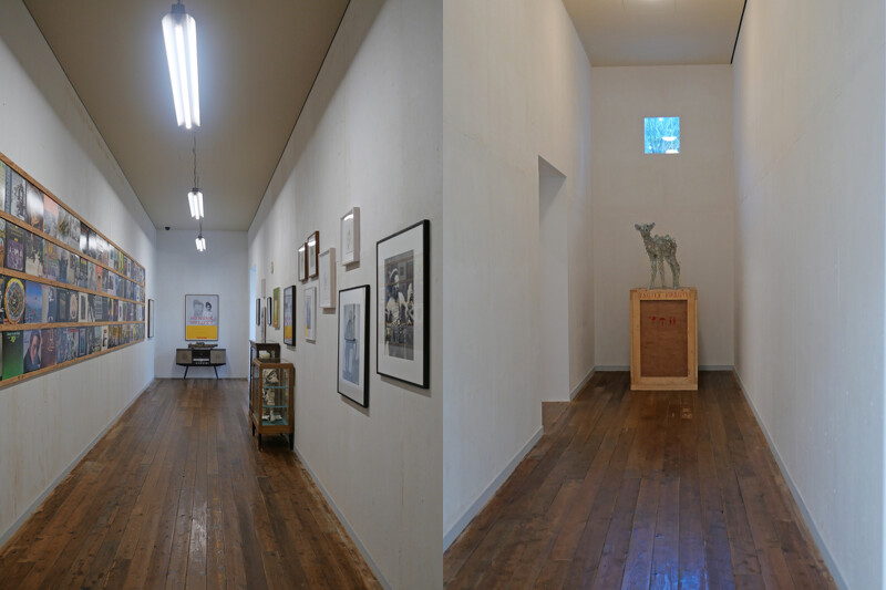 就連走廊也用來展示作品。 就連走廊也用來展示作品。