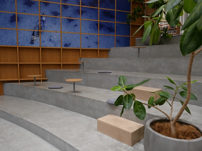 閱讀角落看起來就像咖啡廳一樣舒適。 閱讀角落看起來就像咖啡廳一樣舒適。