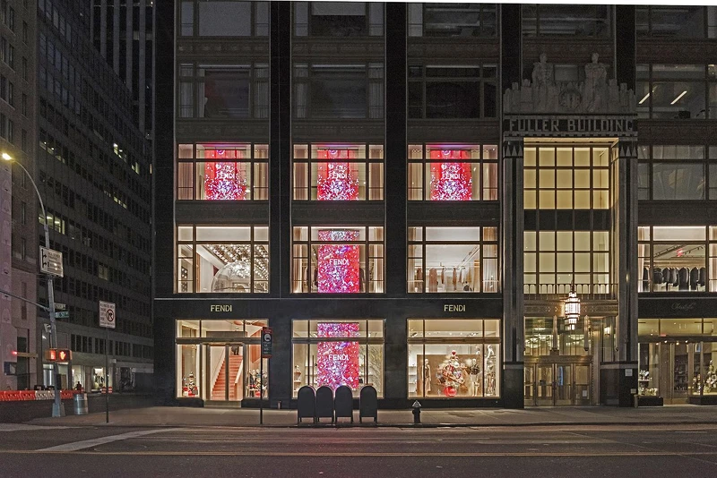 FENDI紐約的櫥窗設計。 FENDI紐約的櫥窗設計。