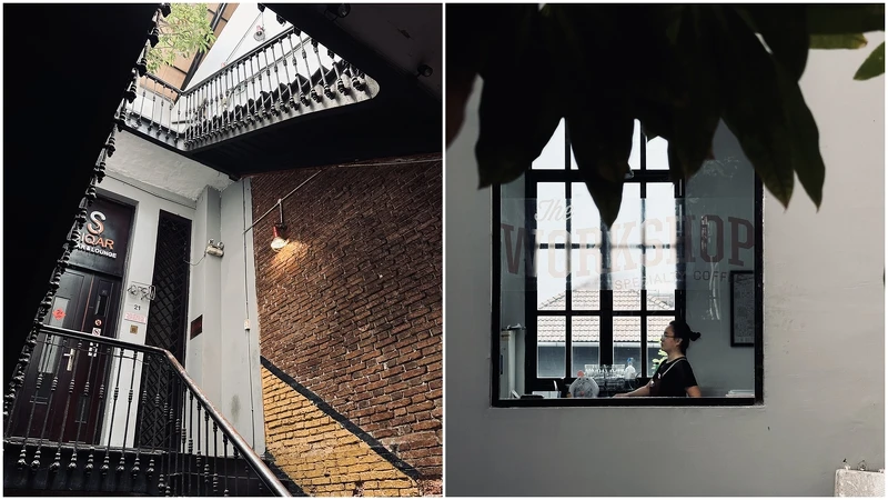 從古老的木製樓梯拾級而上的過程,也是到Workshop的一種樂趣。/黑鐵的窗框,充滿了濃濃的工業風。 從古老的木製樓梯拾級而上的過程,也是到Workshop的一種樂趣。/黑鐵的窗框,充滿了濃濃的工業風。