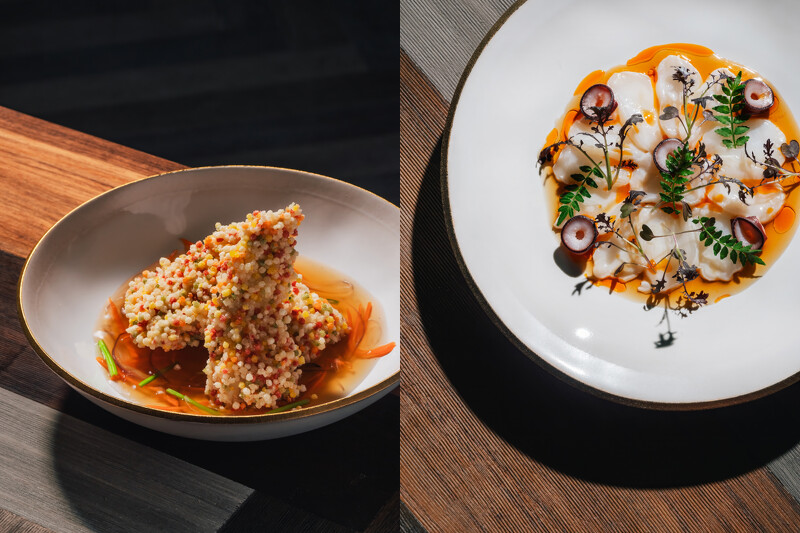 有許多日料、新加坡料理融合的餐點。 有許多日料、新加坡料理融合的餐點。