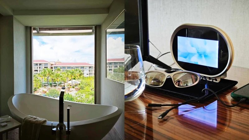 穆麗雅度假村客房,貼心附上多種接頭為3C產品充電 穆麗雅度假村客房,貼心附上多種接頭為3C產品充電