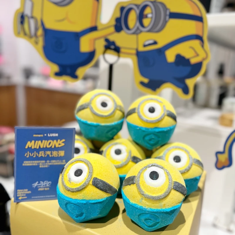 Minions x LUSH小小兵汽泡彈實品。