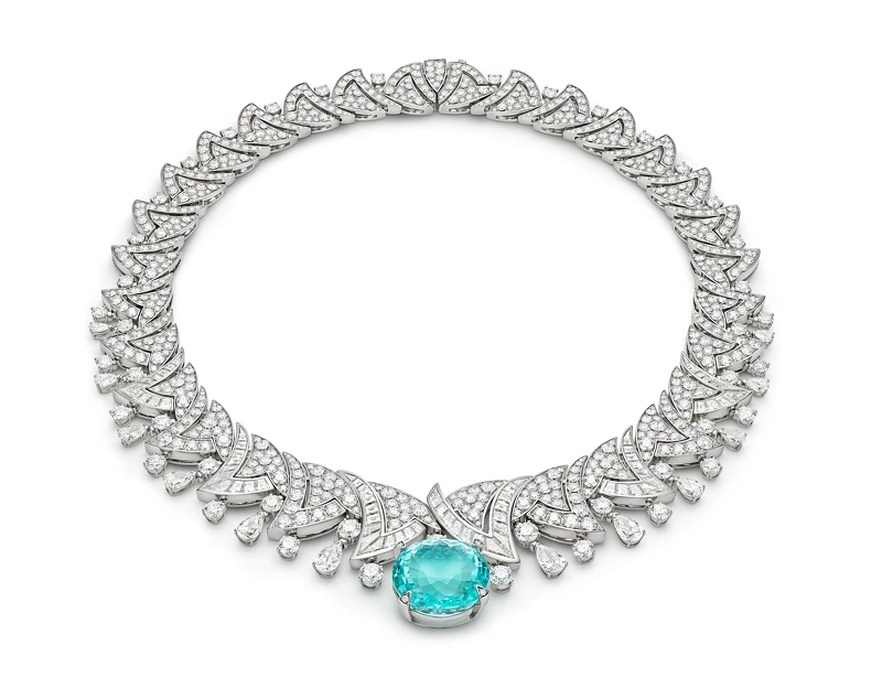 Bvlgari寶格麗帕拉伊巴碧璽與鑽石項鍊