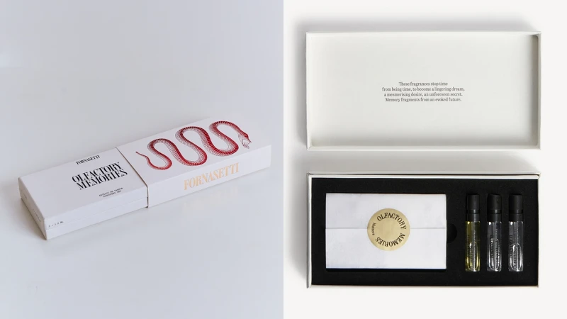 Fornasetti靈蛇春韻限量香水探索禮盒(IMMAGINAZIONE夢遊神域香水+FRUTTO PROIBITO禁忌之慾香水+GIARDINO SEGRETO翡翠森境)1.5ml*3，NT1,980