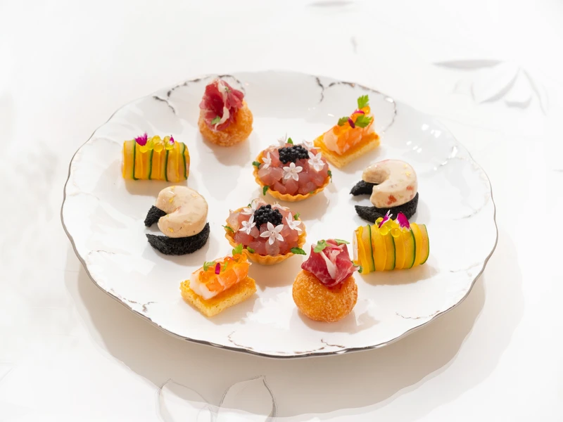 台北文華東方酒店「潘海利根 英倫芳華」聯名香氛下午茶中的鹹點 (Photo/台北文華東方酒店提供)。 台北文華東方酒店「潘海利根 英倫芳華」聯名香氛下午茶中的鹹點 (Photo/台北文華東方酒店提供)。