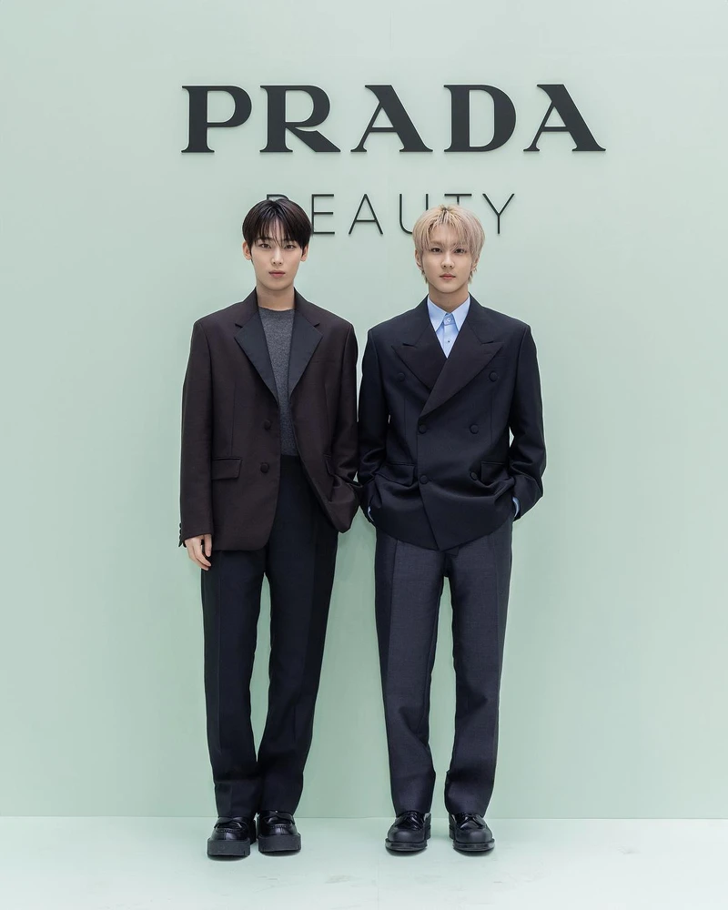 Prada Beauty Beauty美妝旗艦快閃店ENHYPEN活動出席照。