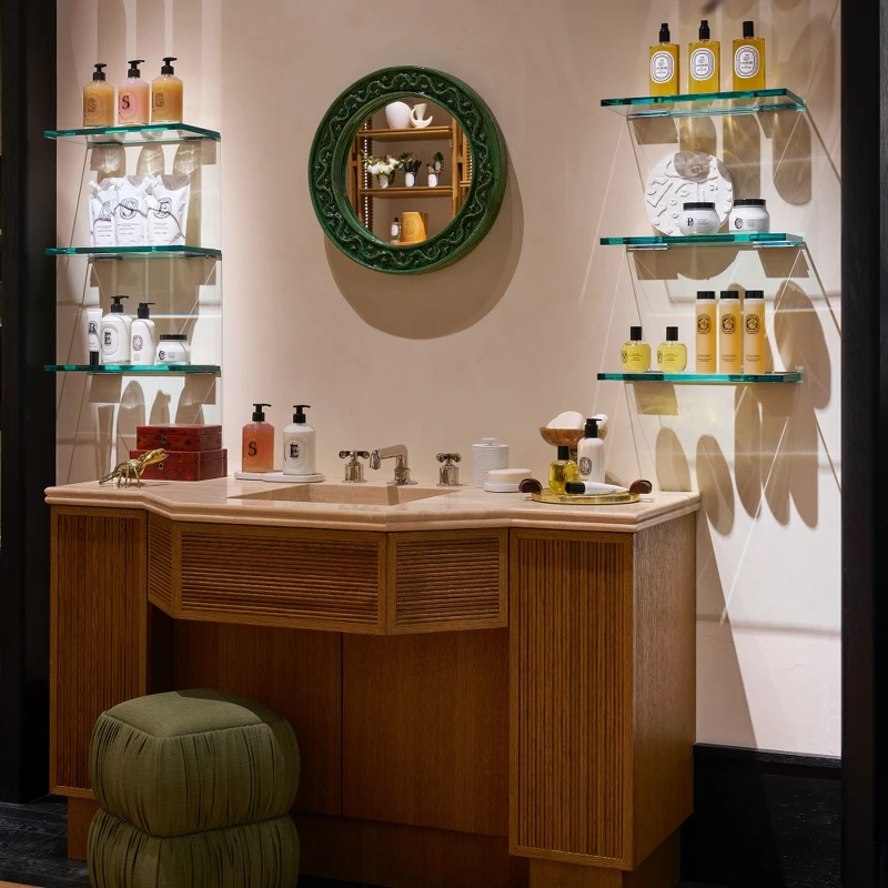 Diptyque台北101形象旗艦店的護膚空間。 Diptyque台北101形象旗艦店的護膚空間。