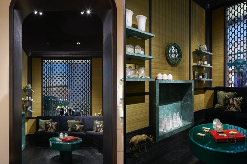 Diptyque台北101形象旗艦店的休息室。 Diptyque台北101形象旗艦店的休息室。