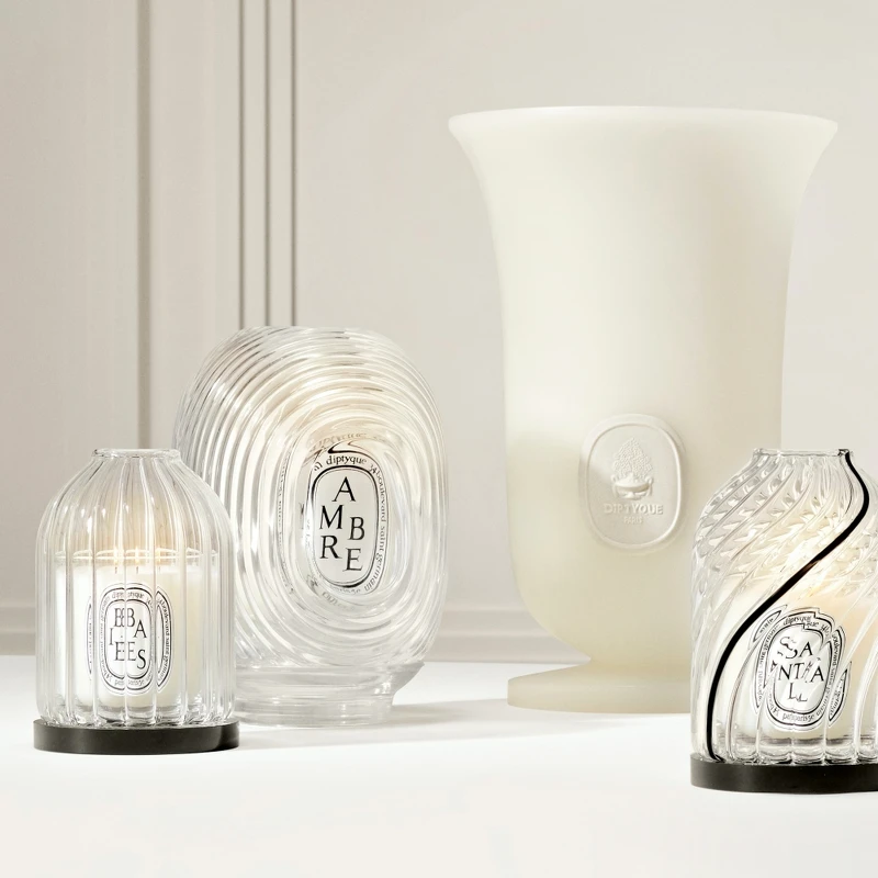 Diptyque玻璃燭罩(大),NT4,250、(小),NT3,200 Diptyque玻璃燭罩(大),NT4,250、(小),NT3,200