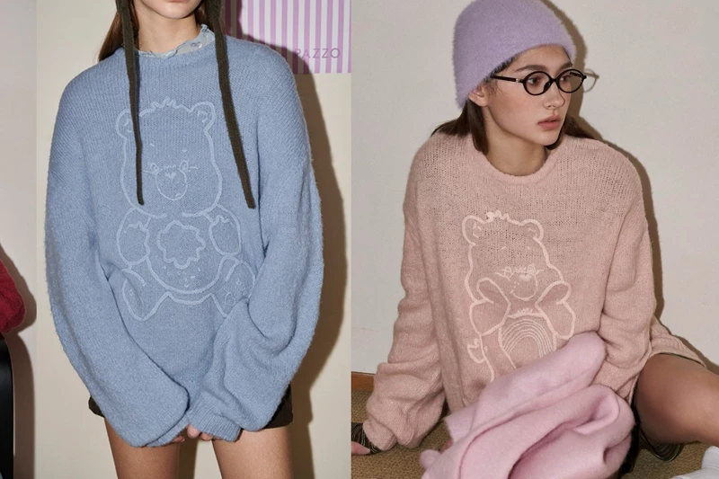 CARE BEARS 立體毛線熊熊針織上衣 NT.1290 CARE BEARS 立體毛線熊熊針織上衣 NT.1290