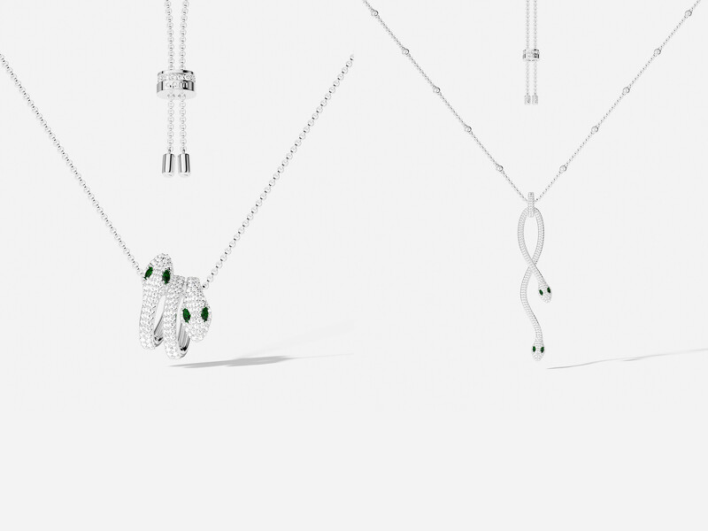 左 : Kaa可調節項圈 NT5,400，右 : Kaa可調節項圈 NT9,500