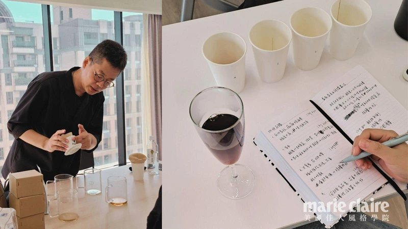左:講師講解咖啡器具的相關知識。右:含金量超高的課程,讓現場學員筆記滿滿。 左:講師講解咖啡器具的相關知識。右:含金量超高的課程,讓現場學員筆記滿滿。