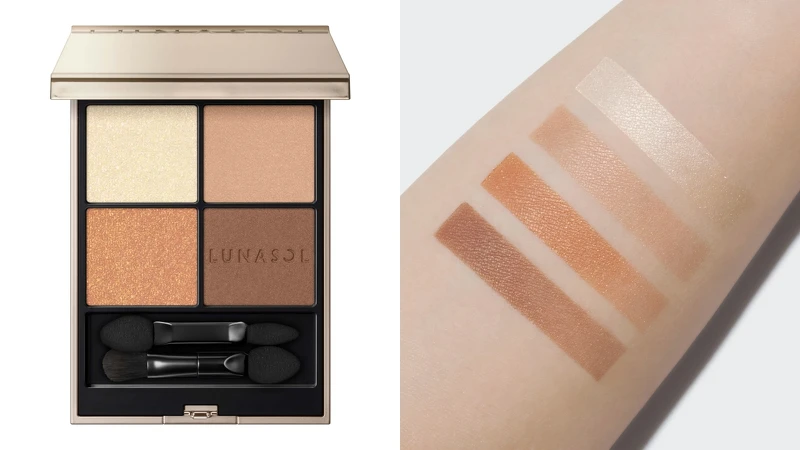 LUNASOL晶巧霓光眼彩盒N(#05 Sunlit Reflet)手部試色。