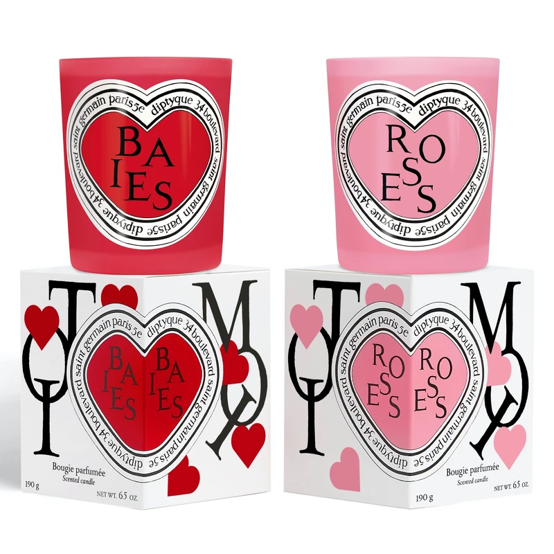 Diptyque 2025情人節限量香氛蠟燭二重奏禮盒 - 漿果香&玫瑰 190g*2,NT4,570 Diptyque 2025情人節限量香氛蠟燭二重奏禮盒 - 漿果香&玫瑰 190g*2,NT4,570