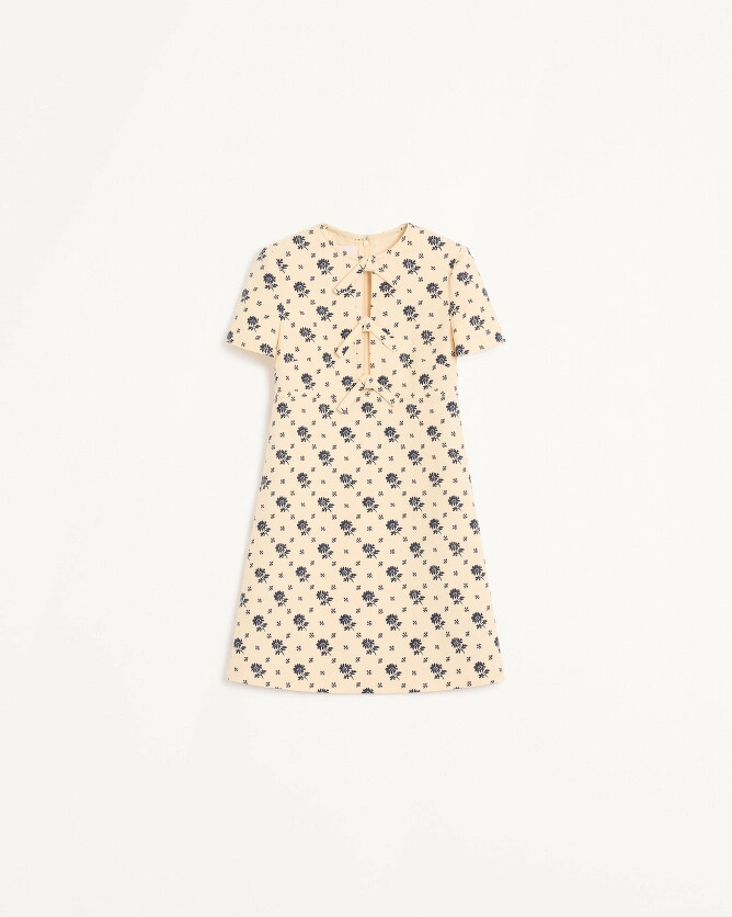 Valentino CREPE COUTURE 花卉印花短款連身裙，NT166,000。