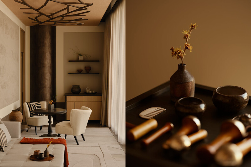 舒服的休息室、 Kansa 銅製的按摩杖。 舒服的休息室、 Kansa 銅製的按摩杖。