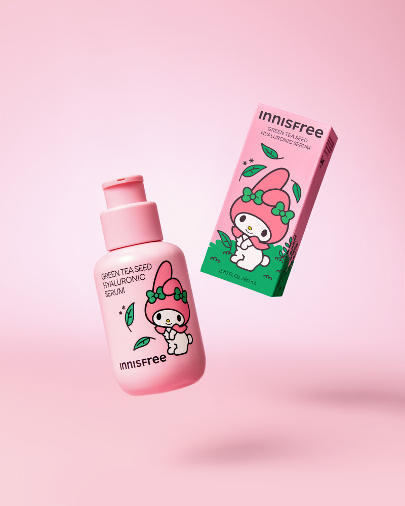 innisfree 綠茶籽玻尿酸保濕精華美樂蒂限定版80mL,NT950 innisfree 綠茶籽玻尿酸保濕精華美樂蒂限定版80mL,NT950