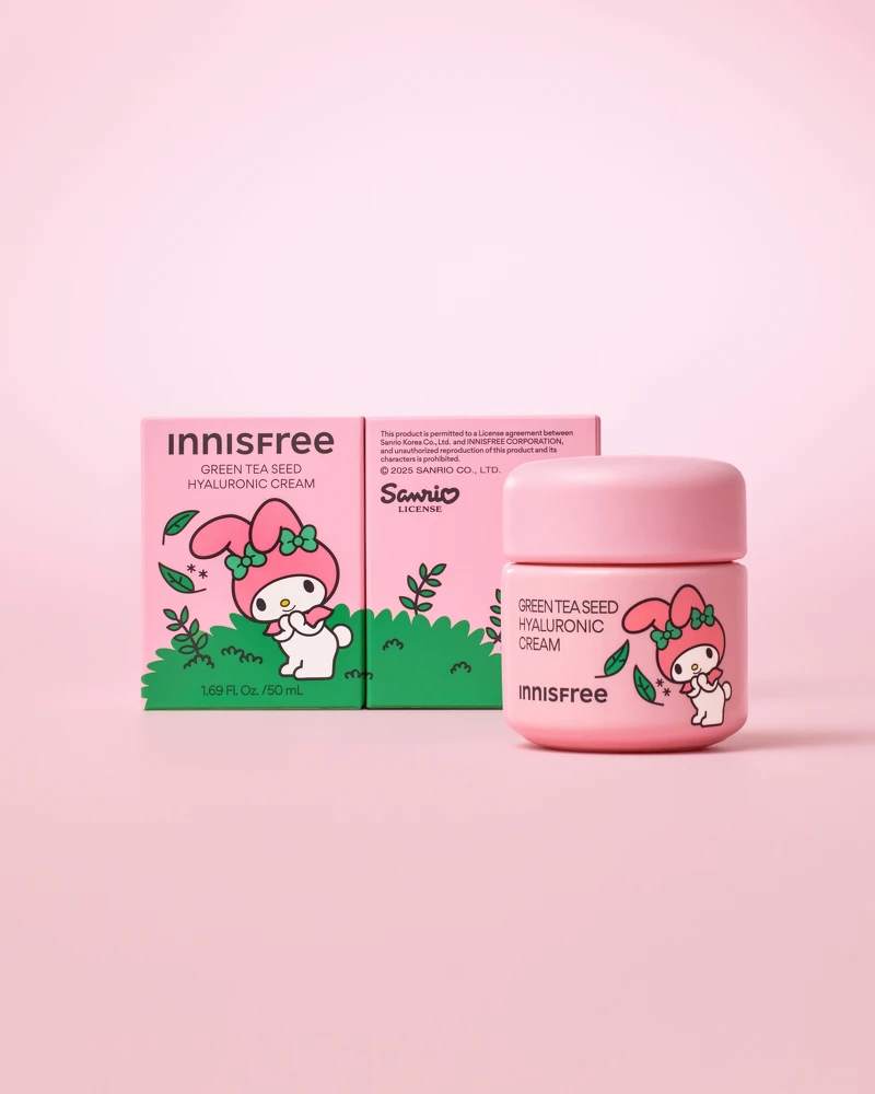 innisfree綠茶籽玻尿酸保濕霜美樂蒂限定版50mL,NT850 innisfree綠茶籽玻尿酸保濕霜美樂蒂限定版50mL,NT850