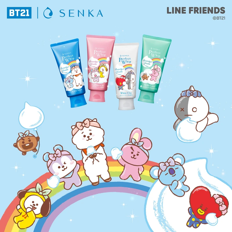 SENKA專科潔顏乳攜手宇宙明星BT21 一起進入水嫩潔顏宇宙。 SENKA專科潔顏乳攜手宇宙明星BT21 一起進入水嫩潔顏宇宙。