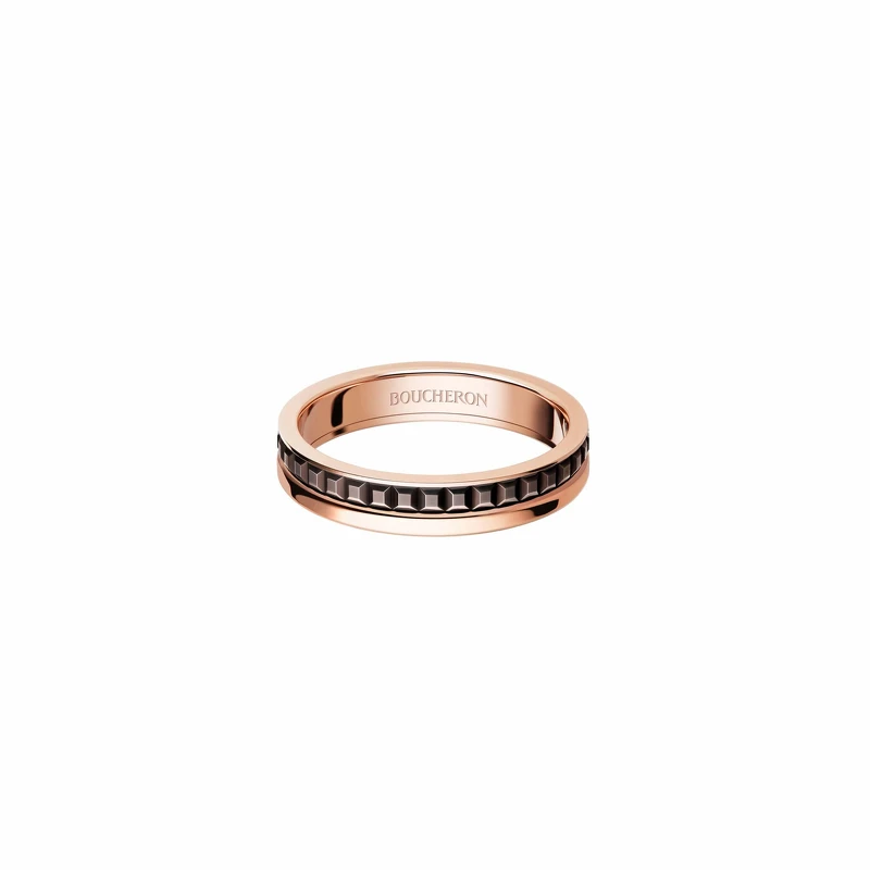 Boucheron珠寶年度熱賣 Quatre Classique系列戒指,玫瑰金750材質、棕色PVD Boucheron珠寶年度熱賣 Quatre Classique系列戒指,玫瑰金750材質、棕色PVD