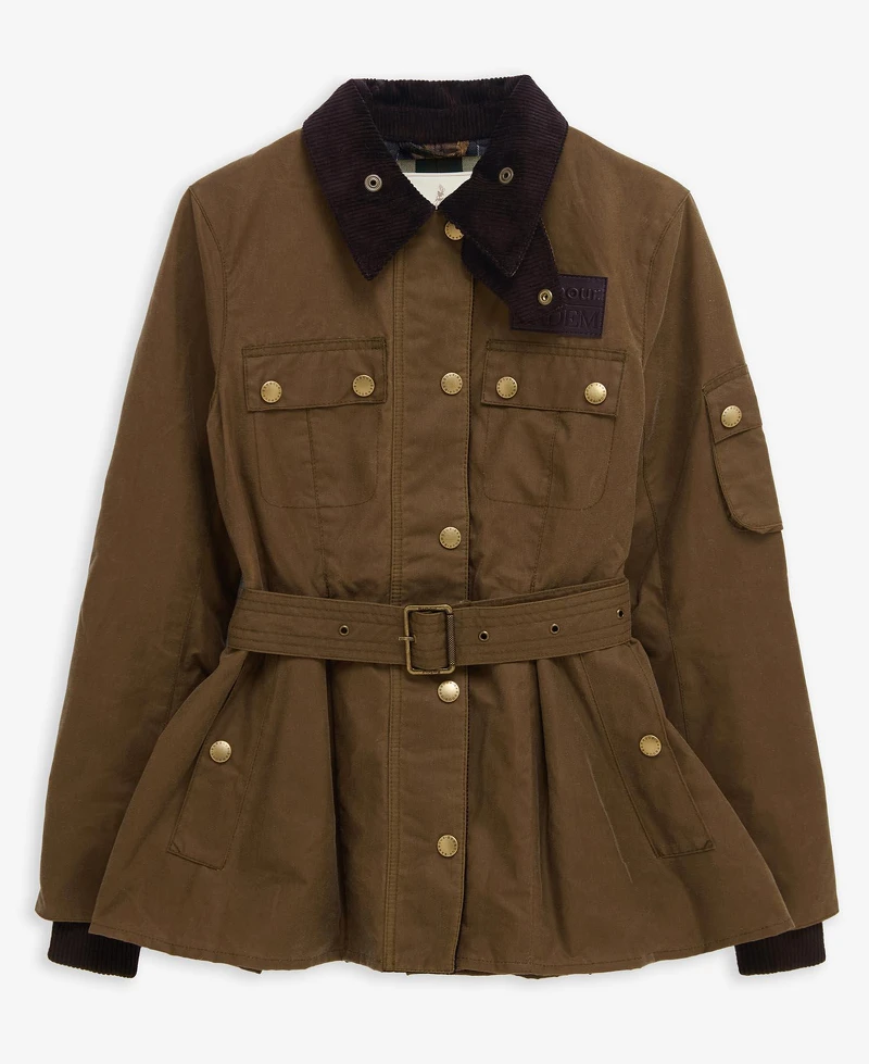 2. Barbour x ERDEM Constance油布外套 售價29,600元 (沙色)