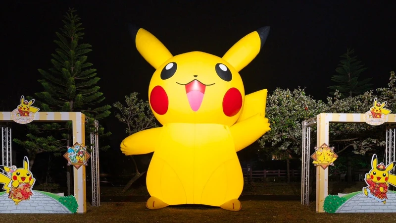 6公尺皮卡丘也會在「光的遊戲場」展區「光臨千塘國」燈區等待大家