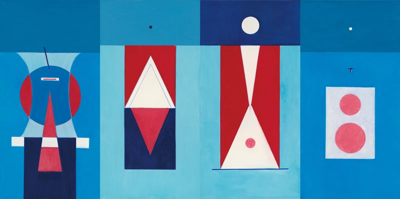 抽象 2019-015|200x100 cm(x4) |油彩、畫布|2019|采泥藝術提供 抽象 2019-015|200x100 cm(x4) |油彩、畫布|2019|采泥藝術提供